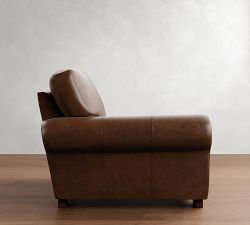 Build Your Own Turner Deep Seat Roll Arm Leather Sectional