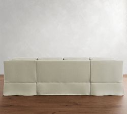 York Slope Arm Deep Seat Slipcovered Double Chaise Sectional (107")
