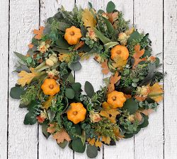Dried Pumpkin Patch Wreath