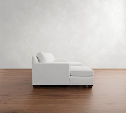 York Square Arm Double Chaise Sectional (107"&ndash;127")
