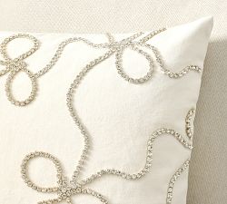 LoveShackFancy Rhinestone Bow Pillow Cover