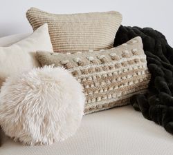Luxe Faux Fur Sphere Pillow Cover