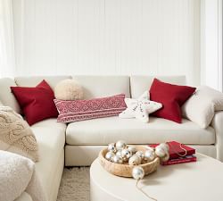 Nostalgic Star Embroidered Shaped Pillow
