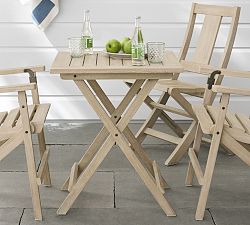 Indio Eucalyptus Folding Outdoor Bistro Table (24")