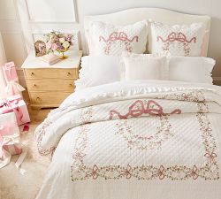 LoveShackFancy Bow Embellished Quilt