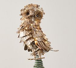 Lit Owl Tree Topper