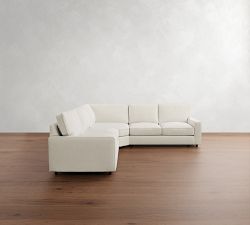 PB Comfort Square Arm 3-Piece L-Shaped Wedge Sleeper Sectional (119")