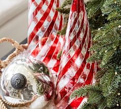 Candy Striped Glass Tree Cloches