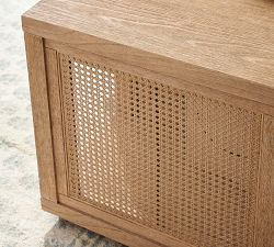 Marina Rectangular Cane Side Table (15")