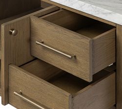 Aspen Marble Top Single Sink Vanity (55")