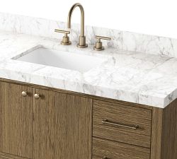 Aspen Marble Top Single Sink Vanity (55")