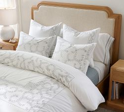 Emilie Embroidered Percale Duvet Cover