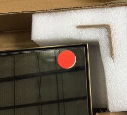 Open Box: Blake Rectangular Mirror, 23x35" -  Tumbled Brass
