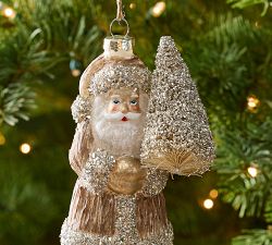 Winter Chalet Santa Ornament