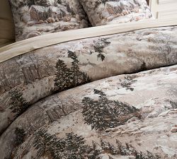 Rustic Lodge Flannel Duvet Cover