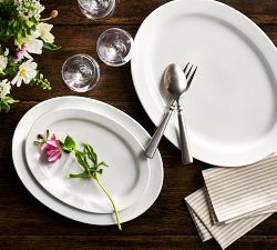 Great White Stoneware Serving Platters - Set of 3