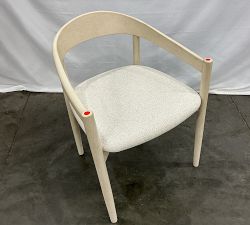 Open Box: Laguna Dining Chair - Performance Boucle Oatmeal, Sand Dune