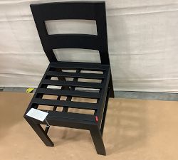 Open Box: Malibu Metal Outdoor Dining Side Chair Frame - Black