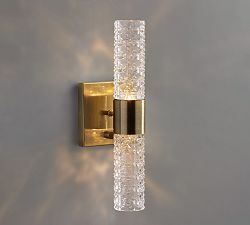 Open Box: Tuberose Hand-Blown LED Sconce (15'') - Brass
