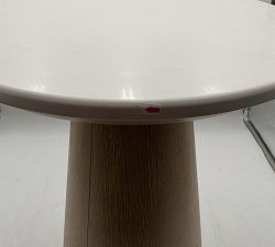 Open Box: Ansel Round Quartz Side Table (18") - White, Fog