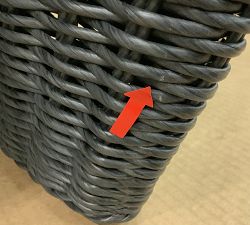 Open Box: Encinitas Wicker Outdoor Dining Chair - Black