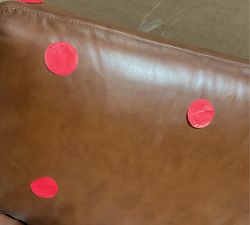 Open Box: Turner Leather Square Arm Left Power Recliner - Burnished Saddle