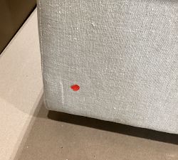 Open Box: Westwood Ottoman - Performance Rustic Linen Parchment