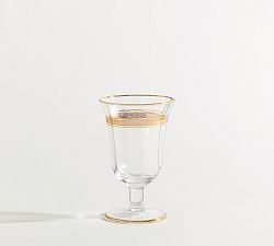 Gold Rim Goblets - Set of 4