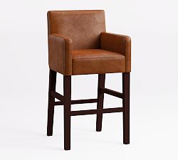 Open Box: Classic Leather Bar Stool (30") - Legacy Dark Caramel, Espresso