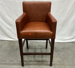 Open Box: Classic Leather Bar Stool (30") - Legacy Dark Caramel, Espresso