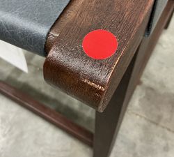 Open Box: Fenton Woven Leather Counter Stool (24") - Statesville Indigo, Coffee Bean