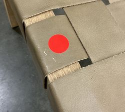 Open Box: Fenton Woven Leather Dining Chair - Statesville Pebble, Seadrift