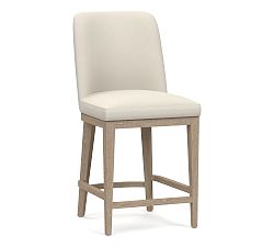 Open Box: Layton Leather Counter Stool (25.5") - Signature Chalk, Seadrift