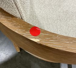 Open Box: Modern Farmhouse Counter Stool (26") - Performance Boucle Oatmeal, Fog