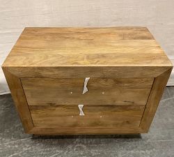 Open Box: Oakleigh 2-Drawer Nightstand (32") - Heirloom Wheat, Traditional Hardware