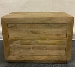 Open Box: Oakleigh 2-Drawer Nightstand (32") - Heirloom Wheat, Traditional Hardware
