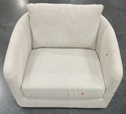Open Box: Remmy Swivel Chair (39") - Heathered Chenille Pebble