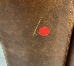 Open Box: Turner Roll Arm Leather Small Armchair - Statesville Molasses