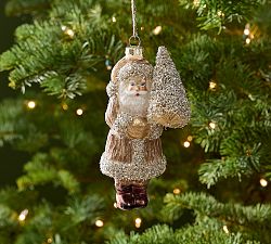 Winter Chalet Santa Ornament