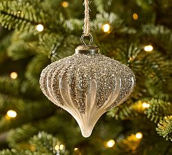 German Glitter Drop Ornament