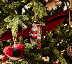 Santa Skiing Ornament