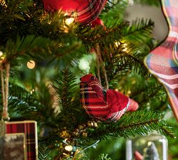 Plaid Bird Ornament