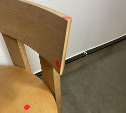 Open Box: Aldon Leather Dining Chair - Keystone Sandstone, Maize