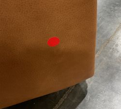 Open Box: Harrington Roll Arm Leather Swivel Armchair - Mason Pebble Caramel