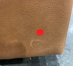 Open Box: Harrington Roll Arm Leather Swivel Armchair - Mason Pebble Caramel
