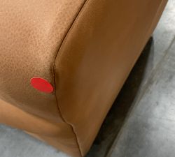 Open Box: Harrington Roll Arm Leather Swivel Armchair - Mason Pebble Caramel