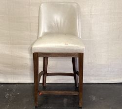 Open Box: Layton Leather Counter Stool (25") - Statesville Pebble