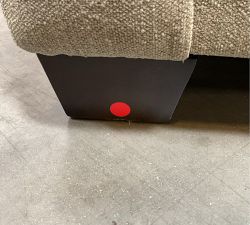 Open Box: York Slope Arm Loveseat with Bench Seat (60") - Performance Casual Chenille Dark Moss, Espresso Feet