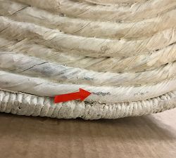 Open Box: Coil Double Hamper - Whitewash
