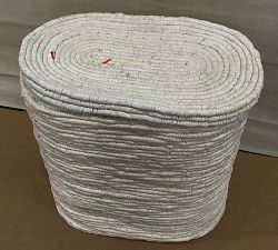 Open Box: Coil Double Hamper - Whitewash